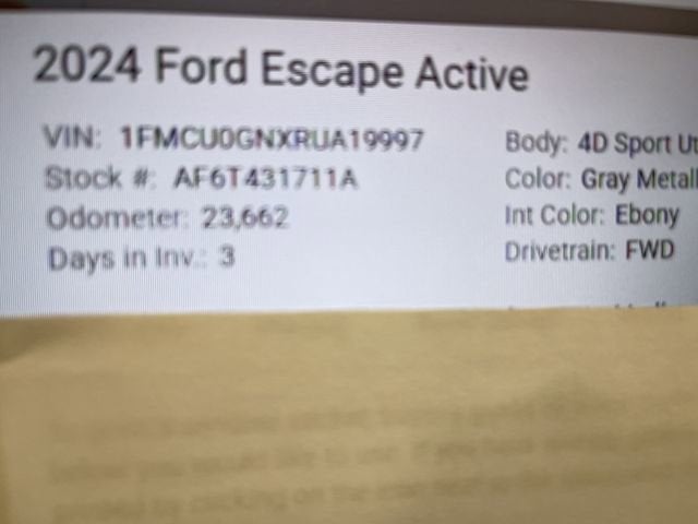 2024 Ford Escape Active