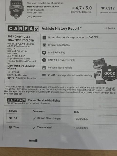 2023 Chevrolet Traverse LT Cloth