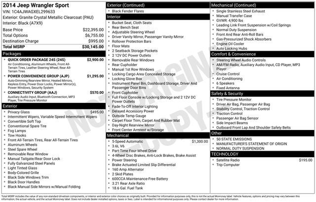 2014 Jeep Wrangler Sport