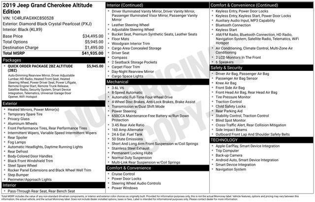 2019 Jeep Grand Cherokee Altitude 4x4