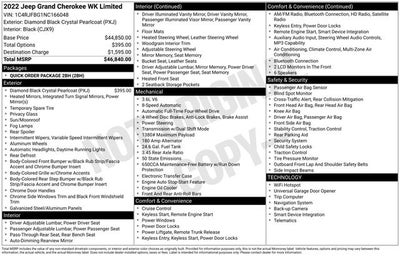 2022 Jeep Grand Cherokee WK Limited 4x4