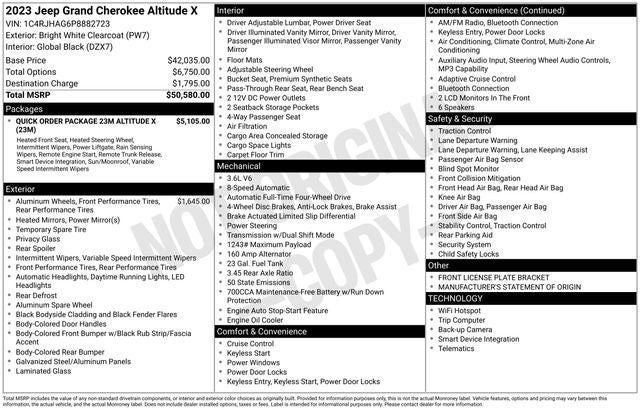 2023 Jeep Grand Cherokee Altitude X