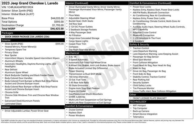 2023 Jeep Grand Cherokee L Laredo 4x4