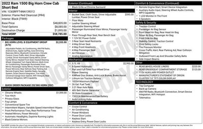 2022 RAM 1500 Big Horn/Lone Star
