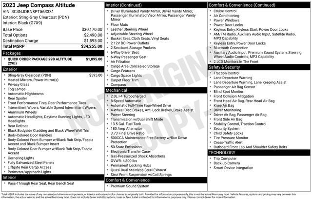 2023 Jeep Compass Altitude 4x4