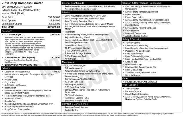 2023 Jeep Compass Limited 4x4