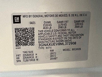 2021 Chevrolet Equinox AWD LT