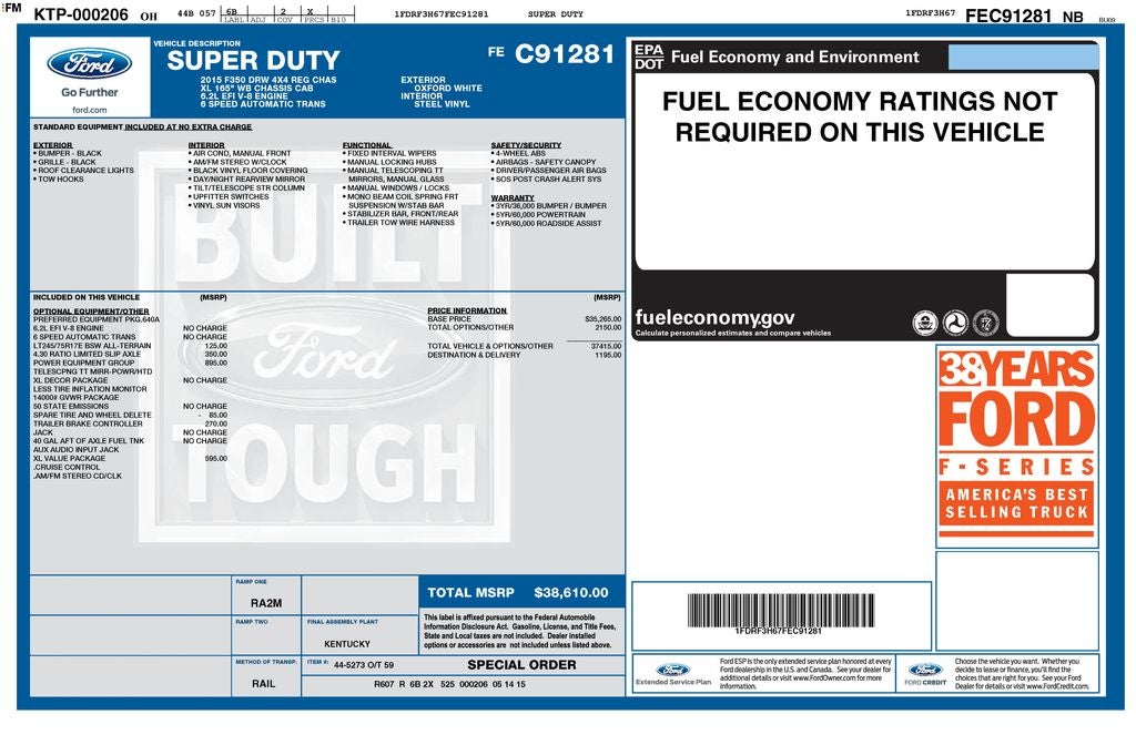 2015 Ford F-350SD XL DRW