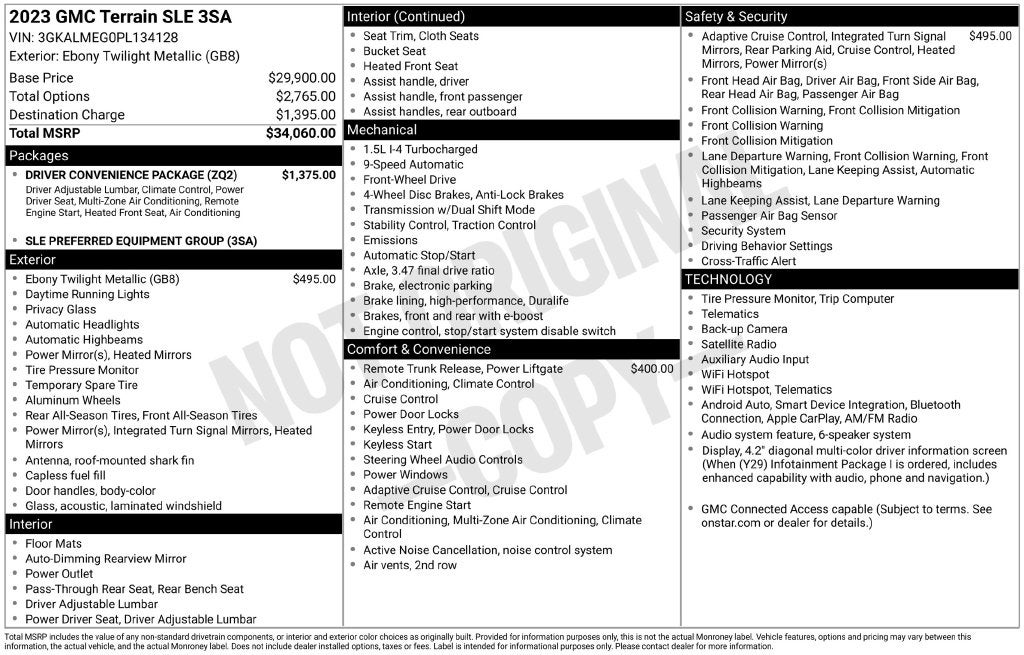 2023 GMC Terrain SLE