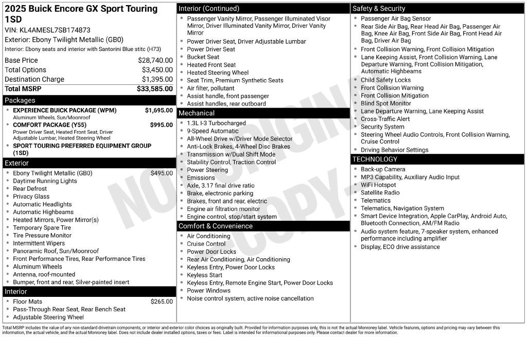 2025 Buick Encore GX Sport Touring