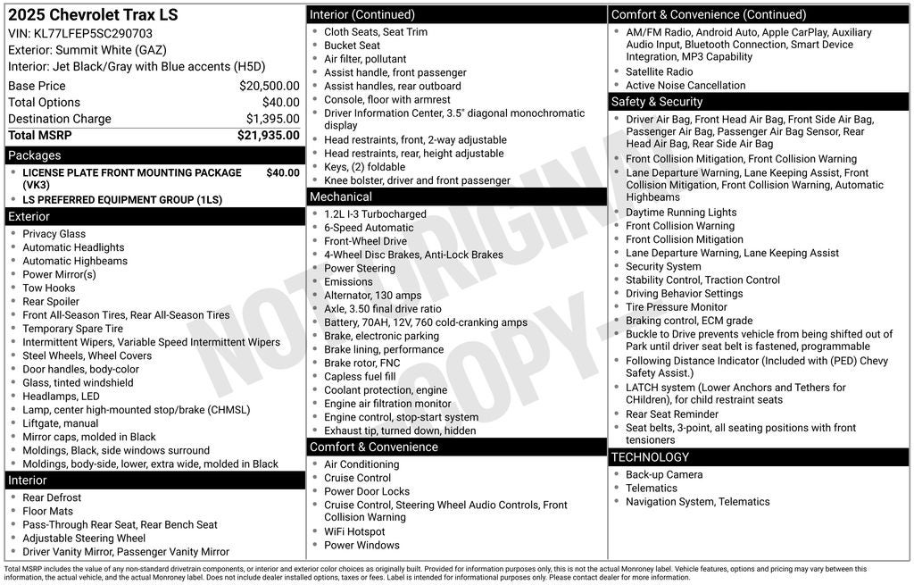 2025 Chevrolet Trax LS