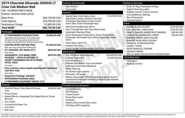 2019 Chevrolet Silverado 3500 HD LT