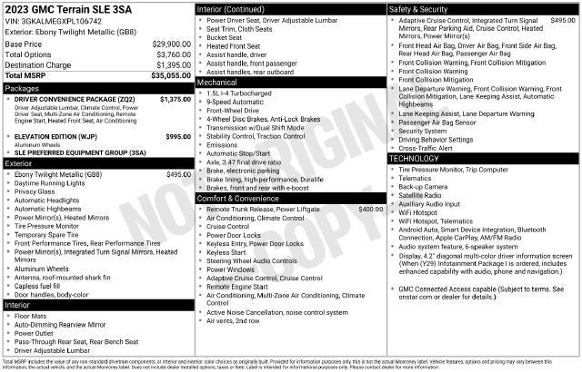 2023 GMC Terrain SLE