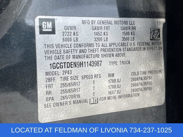 2017 Chevrolet Colorado 4WD Z71