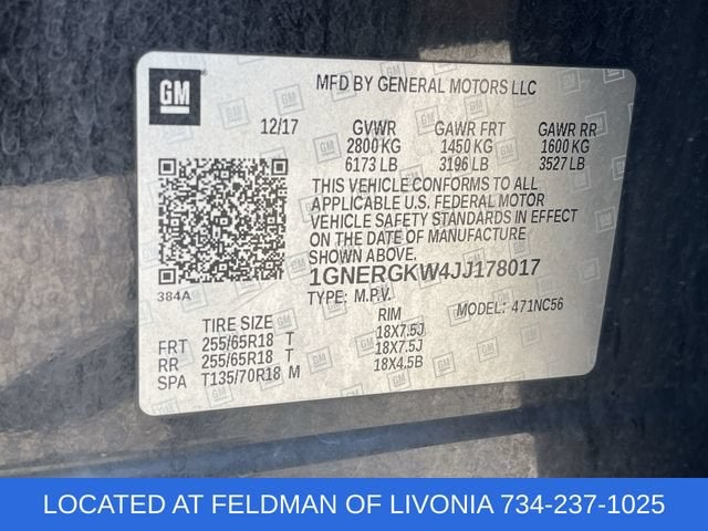 2018 Chevrolet Traverse LT Cloth