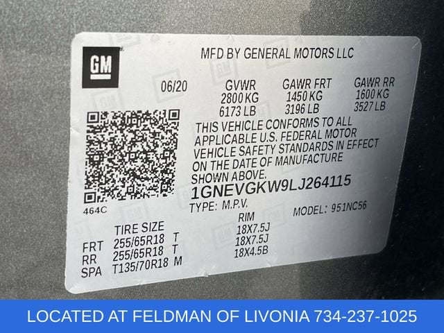 2020 Chevrolet Traverse LT Cloth