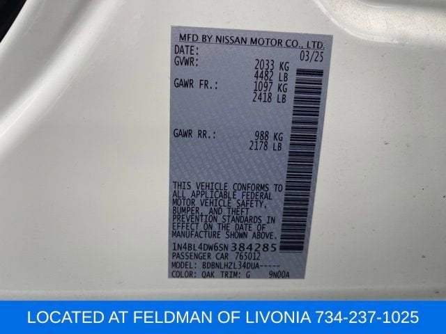 2025 Nissan Altima SV