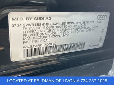 2025 Audi A8 L 55 TFSI quattro Tiptronic