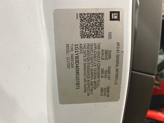 2021 Chevrolet Corvette Stingray 2LT