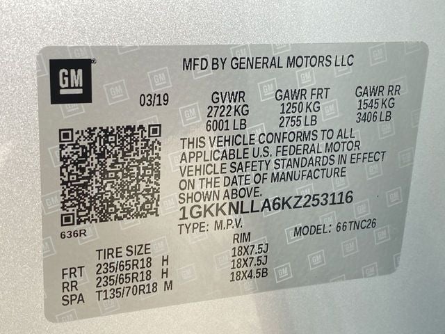 2019 GMC Acadia SLE