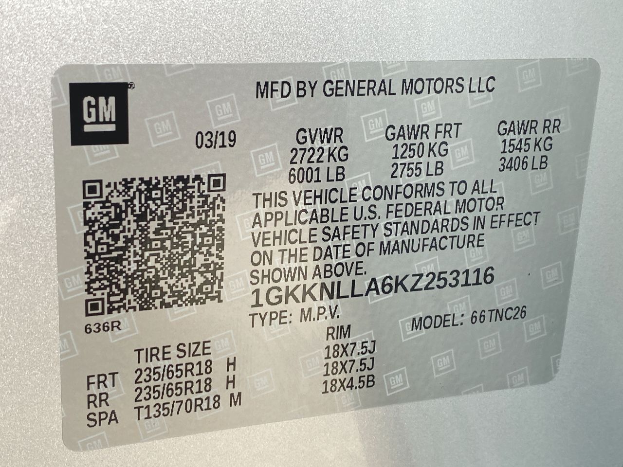 2019 GMC Acadia SLE