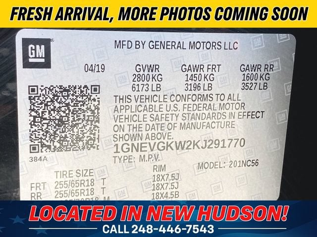 2019 Chevrolet Traverse LT Cloth