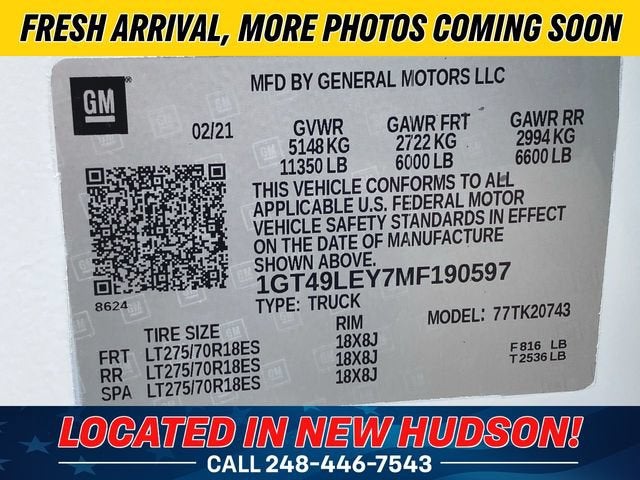 2021 GMC Sierra 2500 HD 4WD Crew Cab Standard Bed