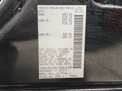 2024 Nissan Altima 2.5 SV