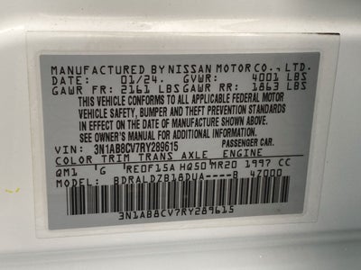 2024 Nissan Sentra SV