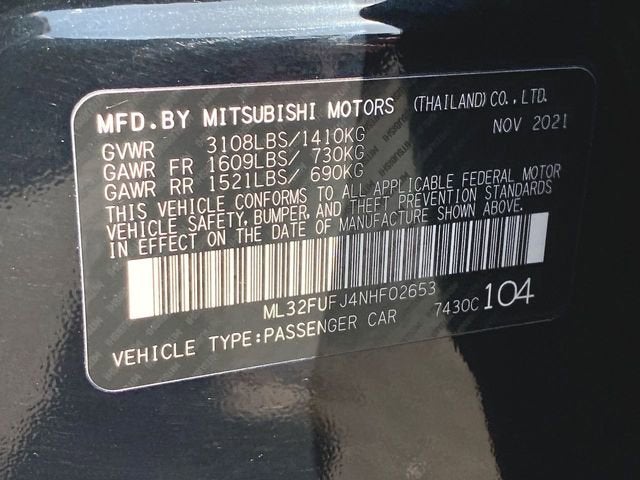 2022 Mitsubishi Mirage G4 Black Edition
