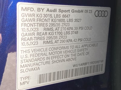 2024 Audi RS Q8 TFSI quattro Tiptronic
