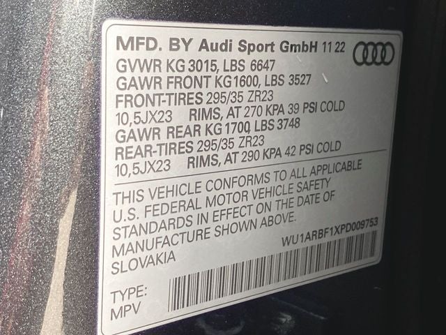 2023 Audi RS Q8 TFSI quattro Tiptronic