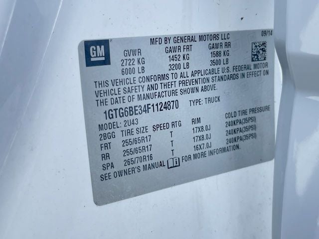 2015 GMC Canyon 4WD SLE