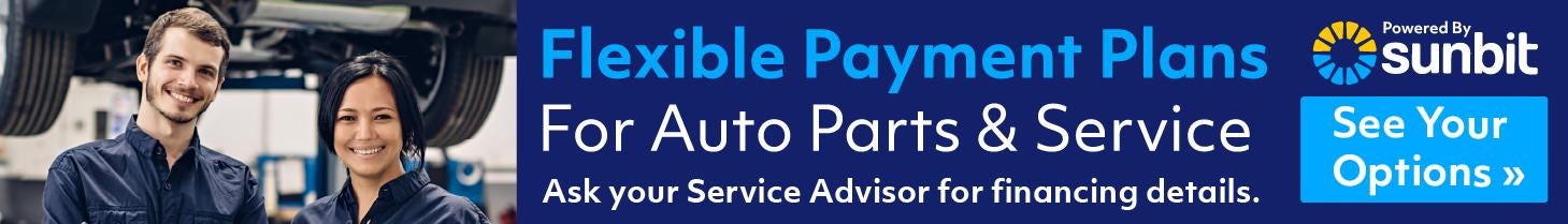 flexible payment on parts banner
